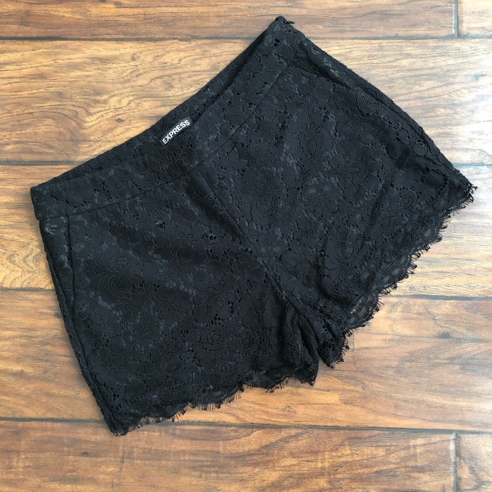 BNWOT Express Black Lace Shorts